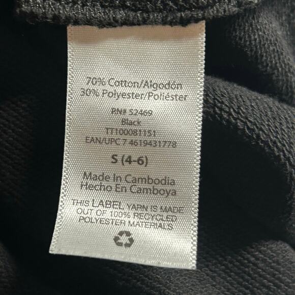 Time and Tru Women's Silver Splashed Black Crew Neck Sweatshirt S Small - Picture 7 of 7